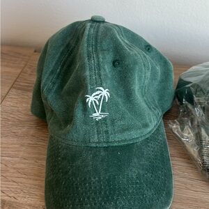 Green Palm Tree Embroidered Cap NEW IN BAG